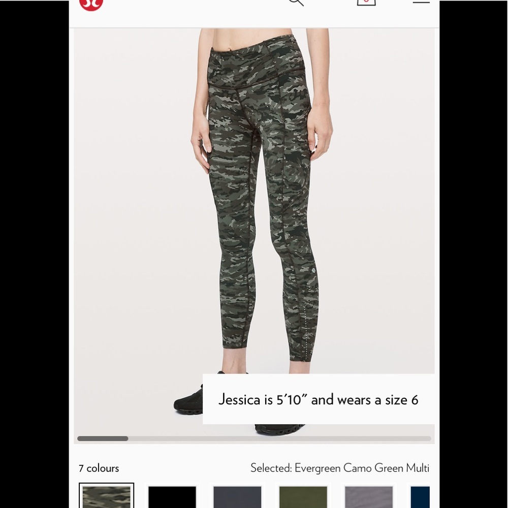 Lululemon Camo fast and free PSA
